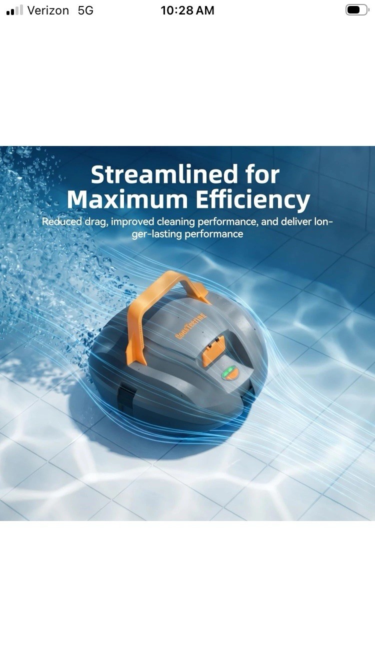 Powerful Cordless Robotic Automatic Pool Vacuum Cleaner for Above Ground Pools