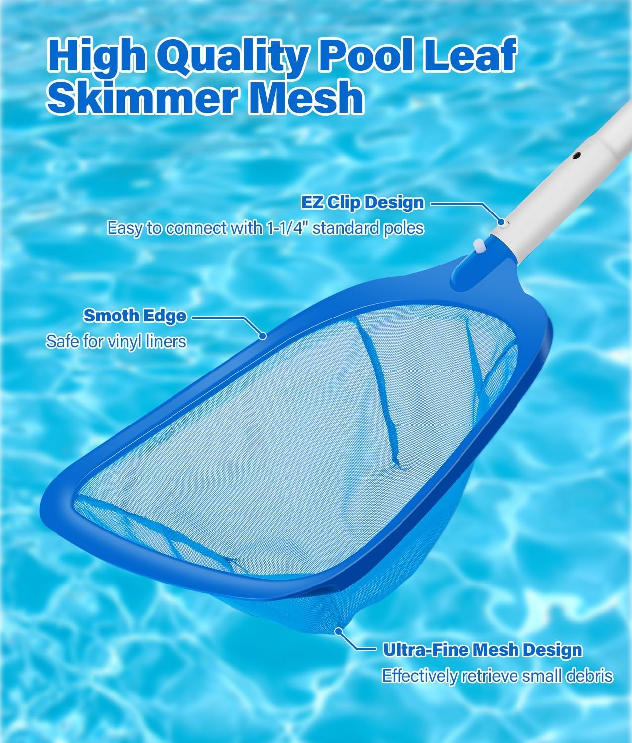 4-in-1 Deluxe Pool Cleaning kit Pool Cleaning Tools W/ 10Ft Adjustable Pole