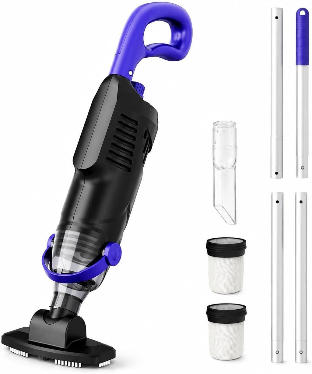 2026 Upgraded Pool Vacuum for Above Ground, 18 GPM Powerful Suction Cordless