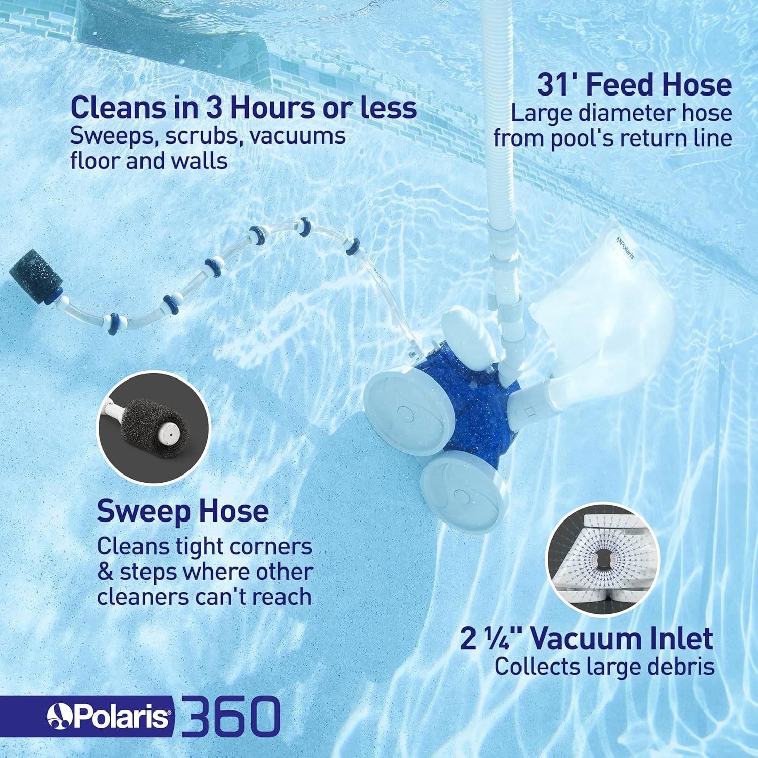 Polaris 360 Pressure Side Automatic Pool Cleaner F1