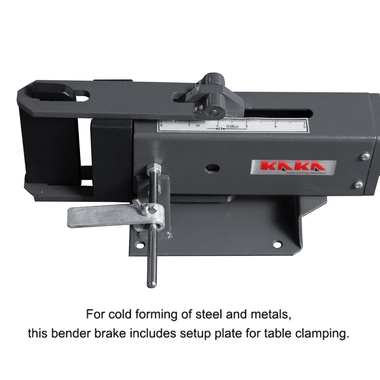 KAKA INDUSTRIAL Manual Steel Bending Brake, 4-Inch Capacity 2.5-Ton Press, 90…