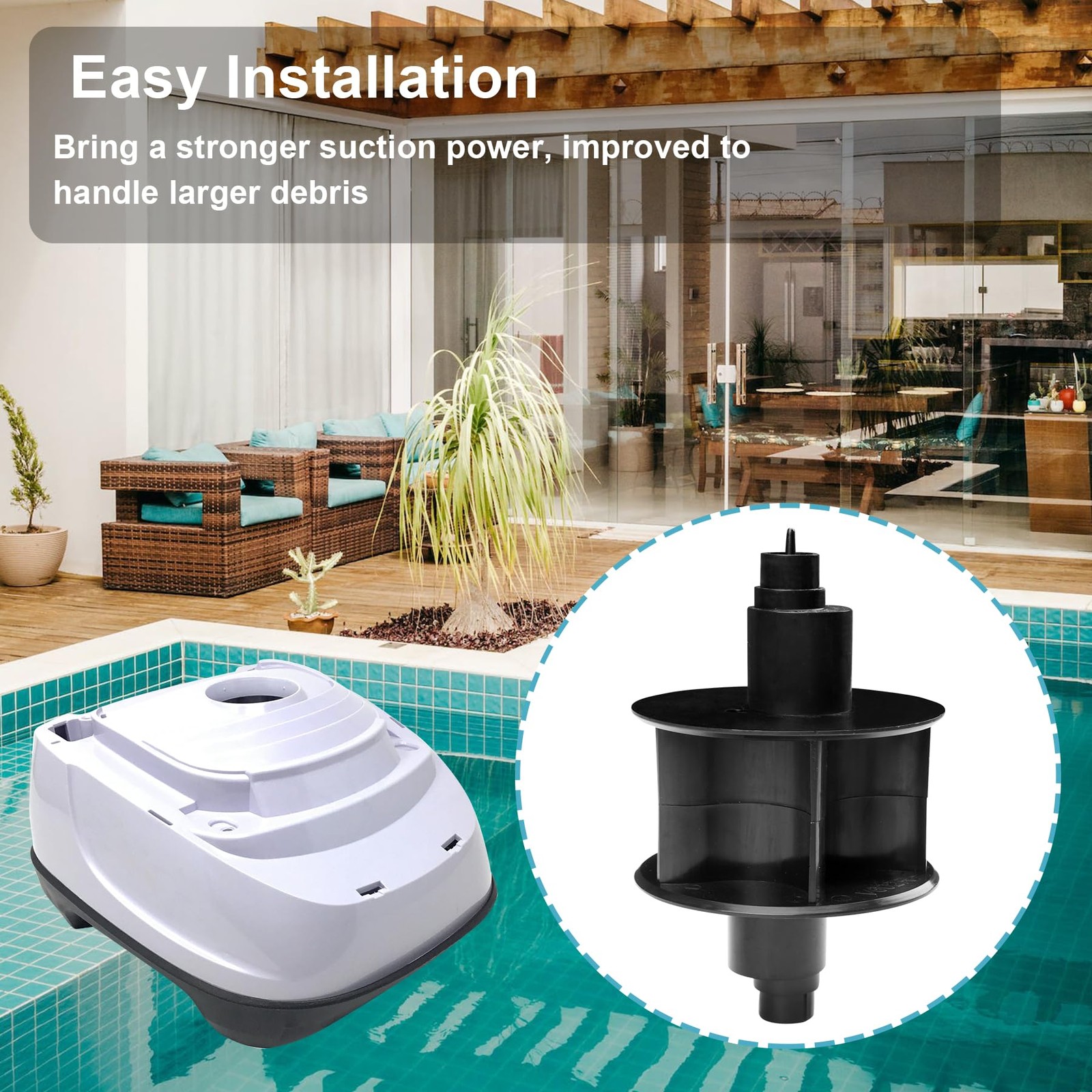 AXV602P Pool Vac Turbine Kit, Compatible with Hayward Black