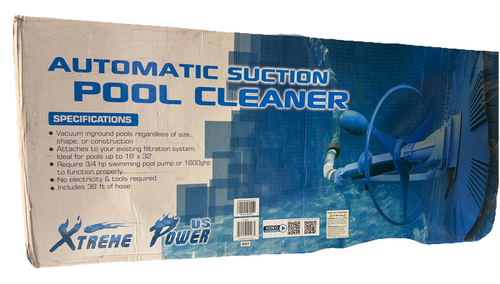 Automatic Pool Cleaner with 30ft Hose Set – In-Ground Suction Side Vacuum