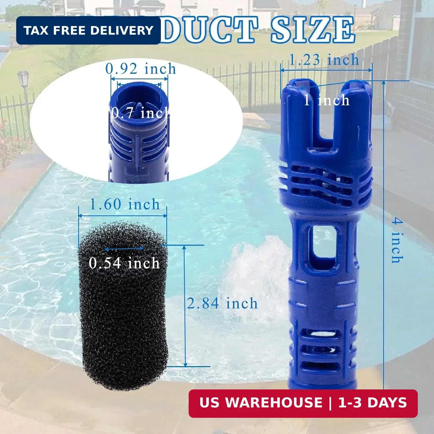 Pool Cleaner Sweep Hose Tail Scrubber and Prefilter Sponge Kit Fit for Polaris 3