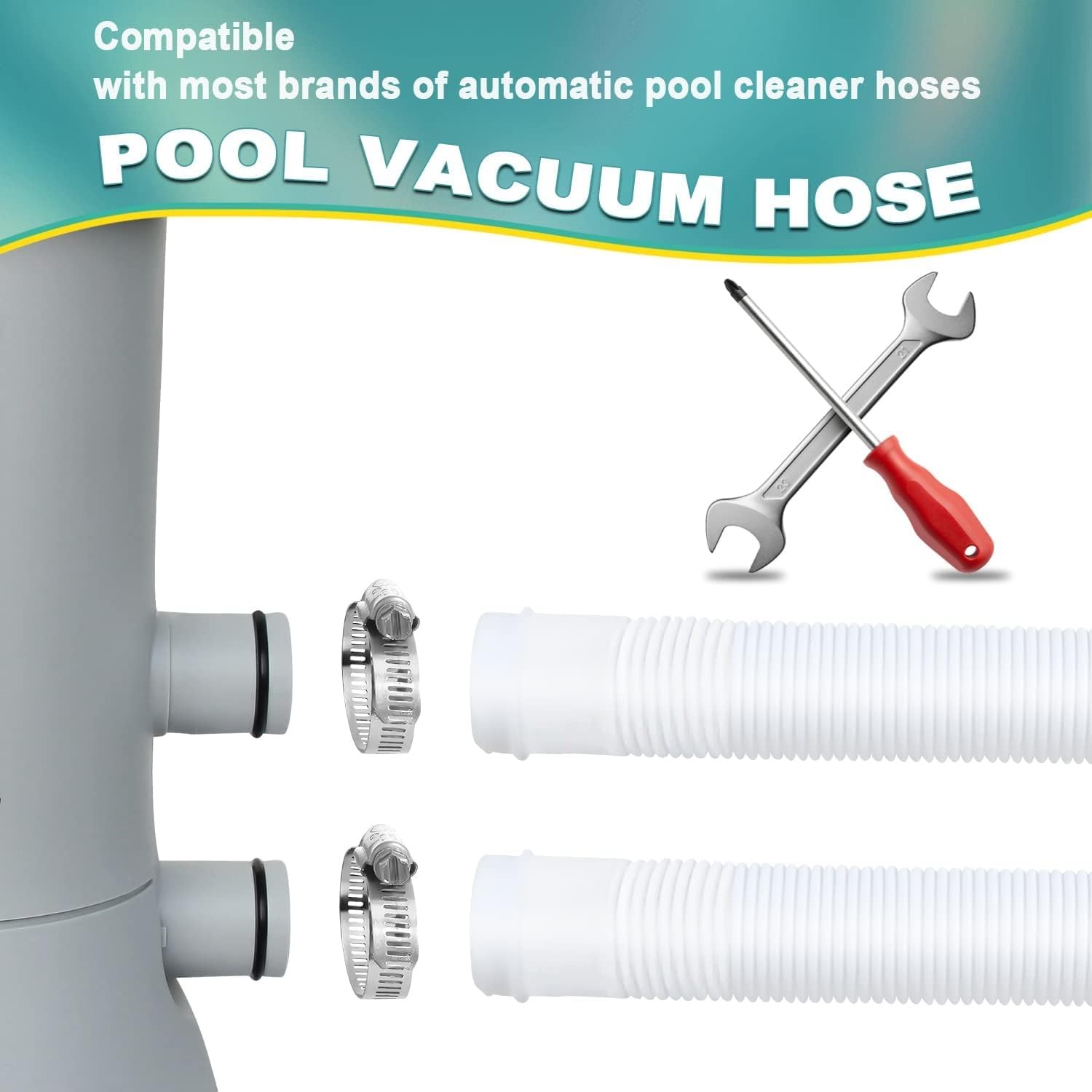 Pool Hose Replacement 1.25Inches Diameter 1.25 x 59 inches
