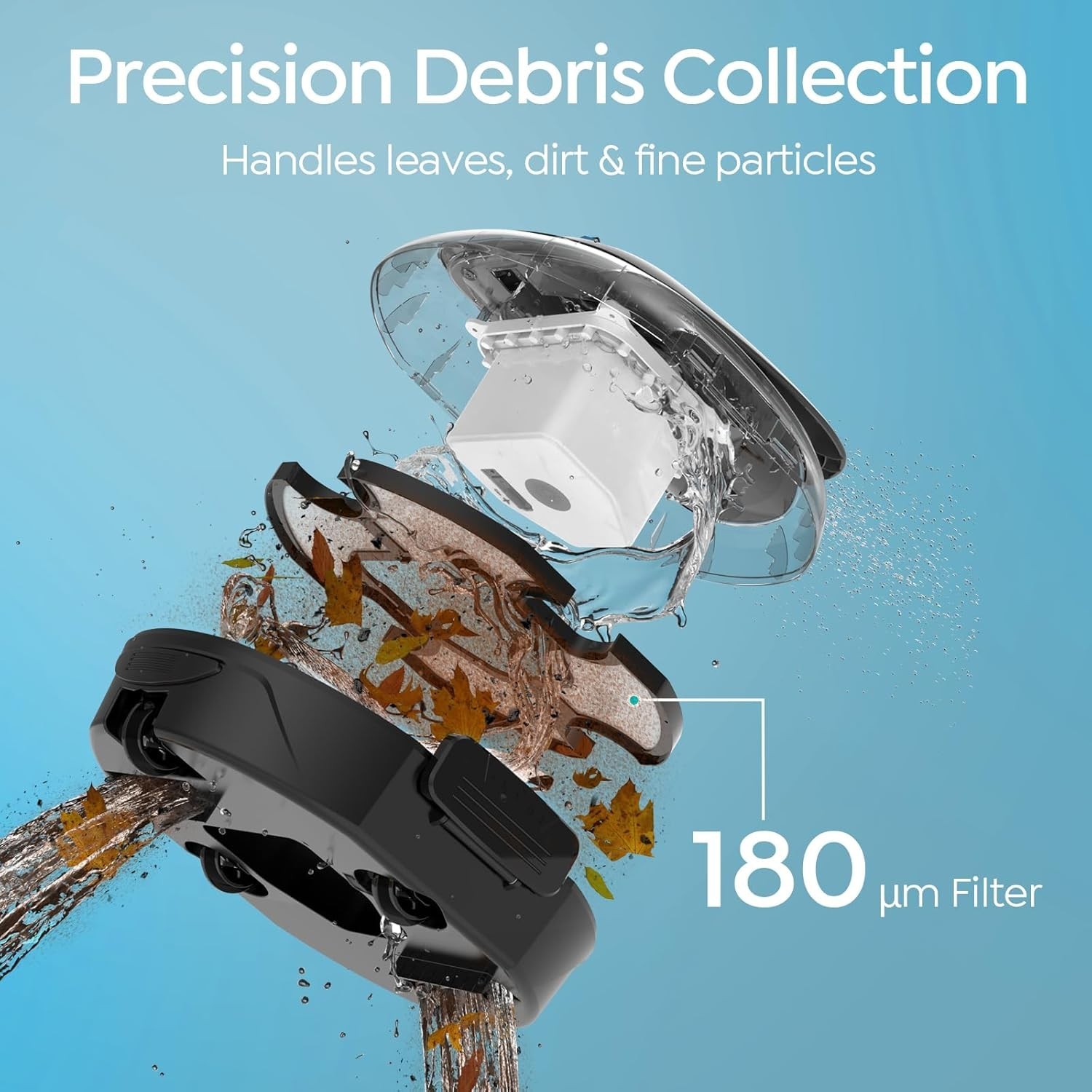 BRINBO S2 Cordless Pool Vacuum Robot; Above Ground Cleaner; 80 Min