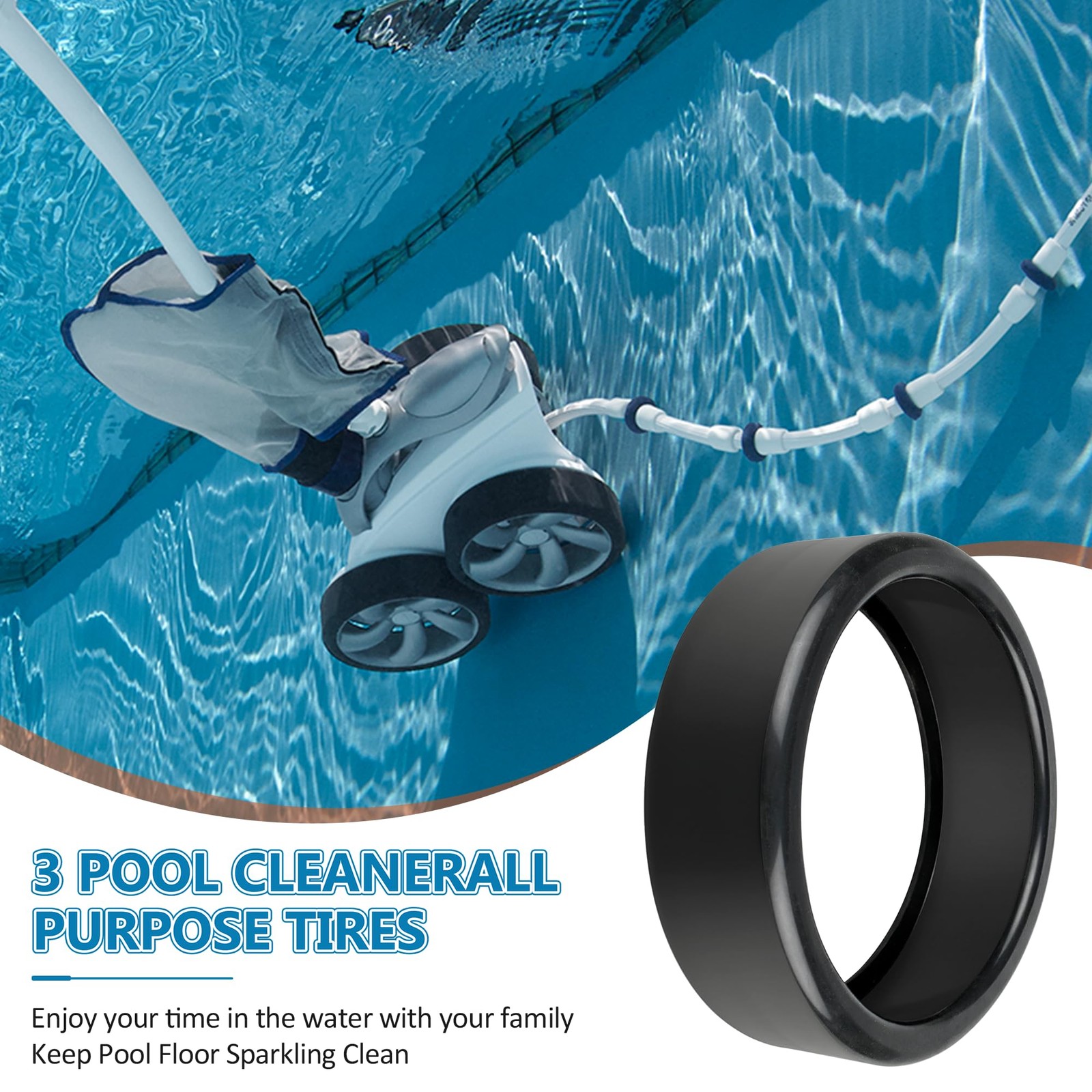 48232 Pool Cleaner Tires, with Zodiac Polaris Black Max, Polaris 480 Sport Bl…