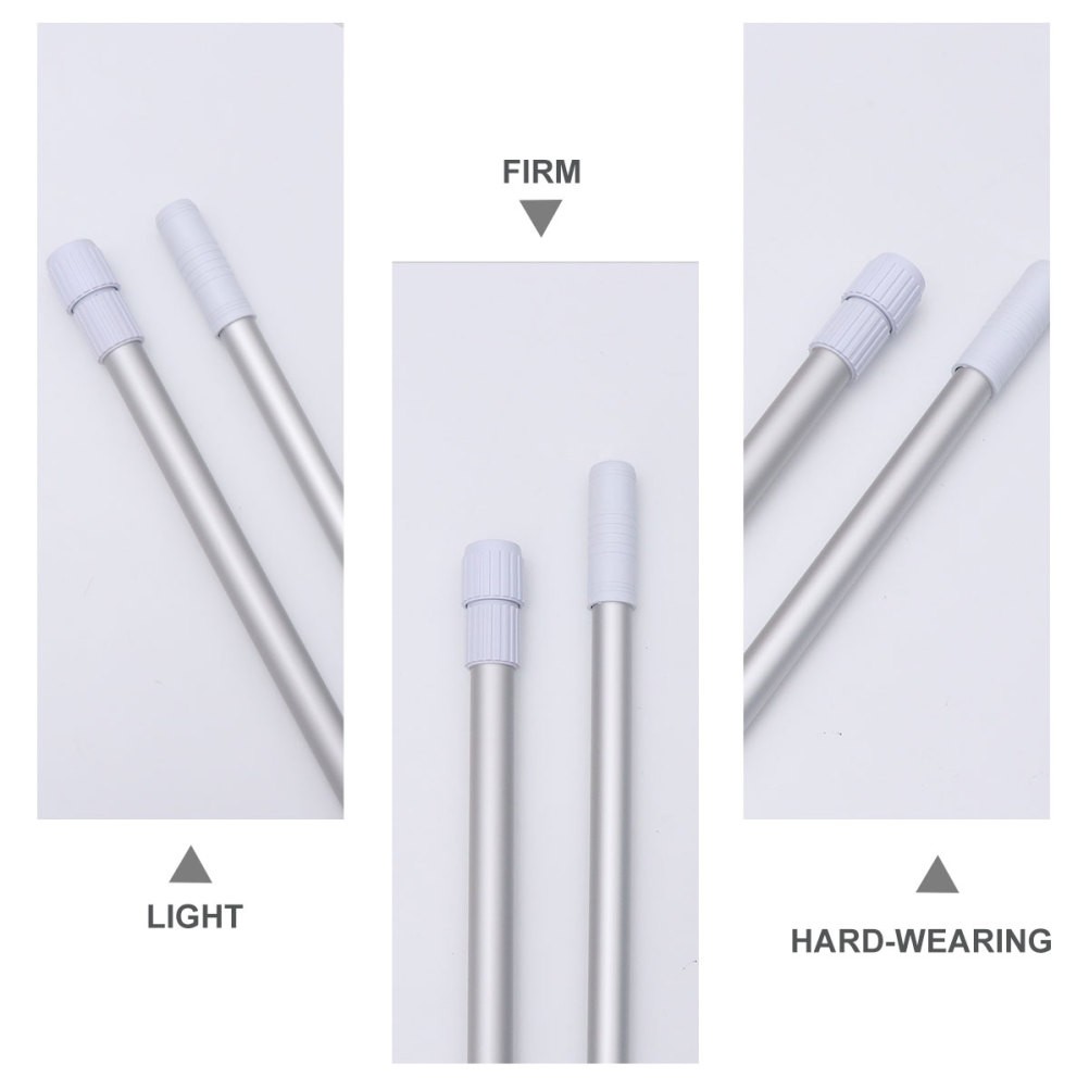 3 Set of Aluminum Cleaning Poles for Pool Lifesaving Equipment Silver