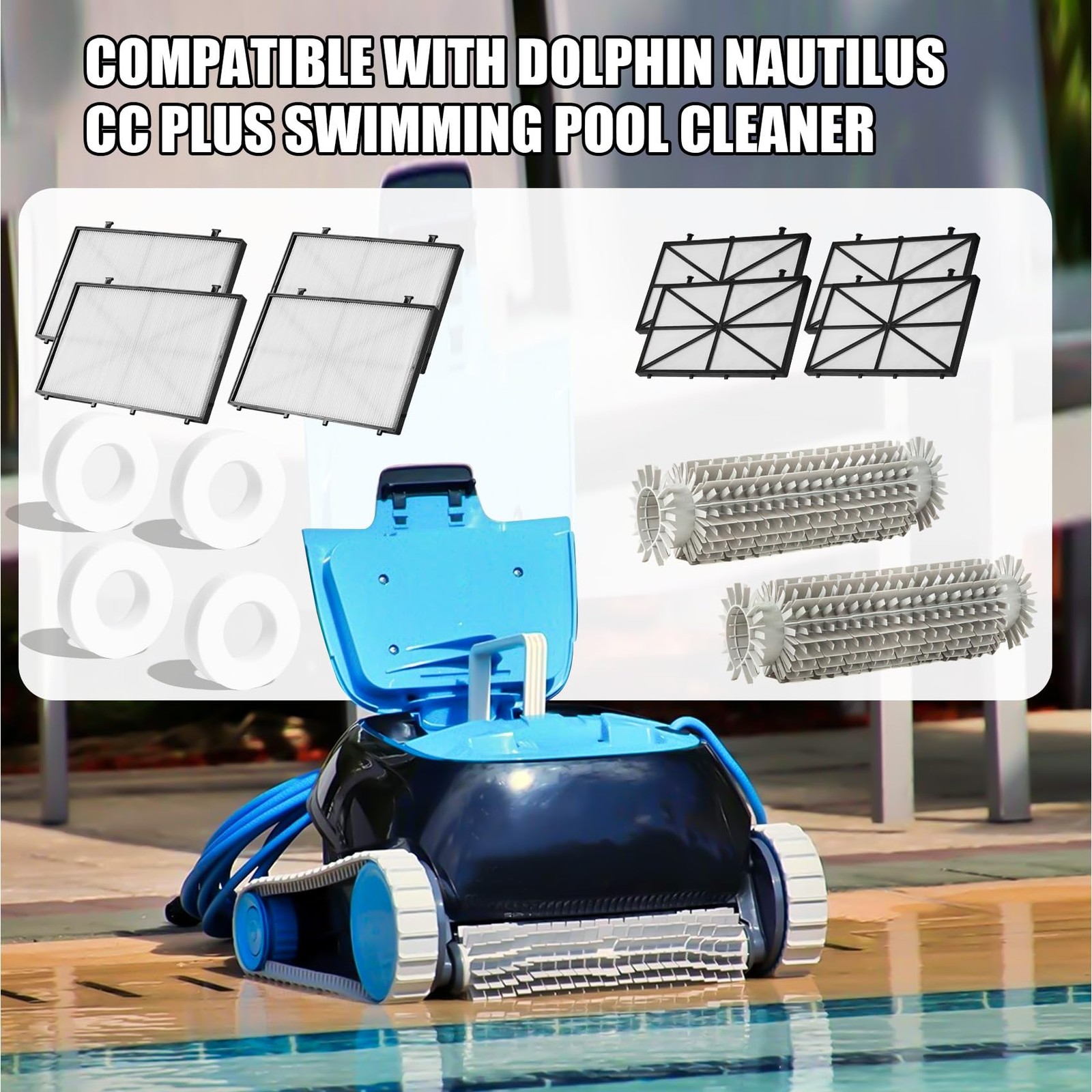 For Dolphin Nautilus CC Plus Tune-up Rebuild Kit 9991433-R4 Filters 6101641-R2