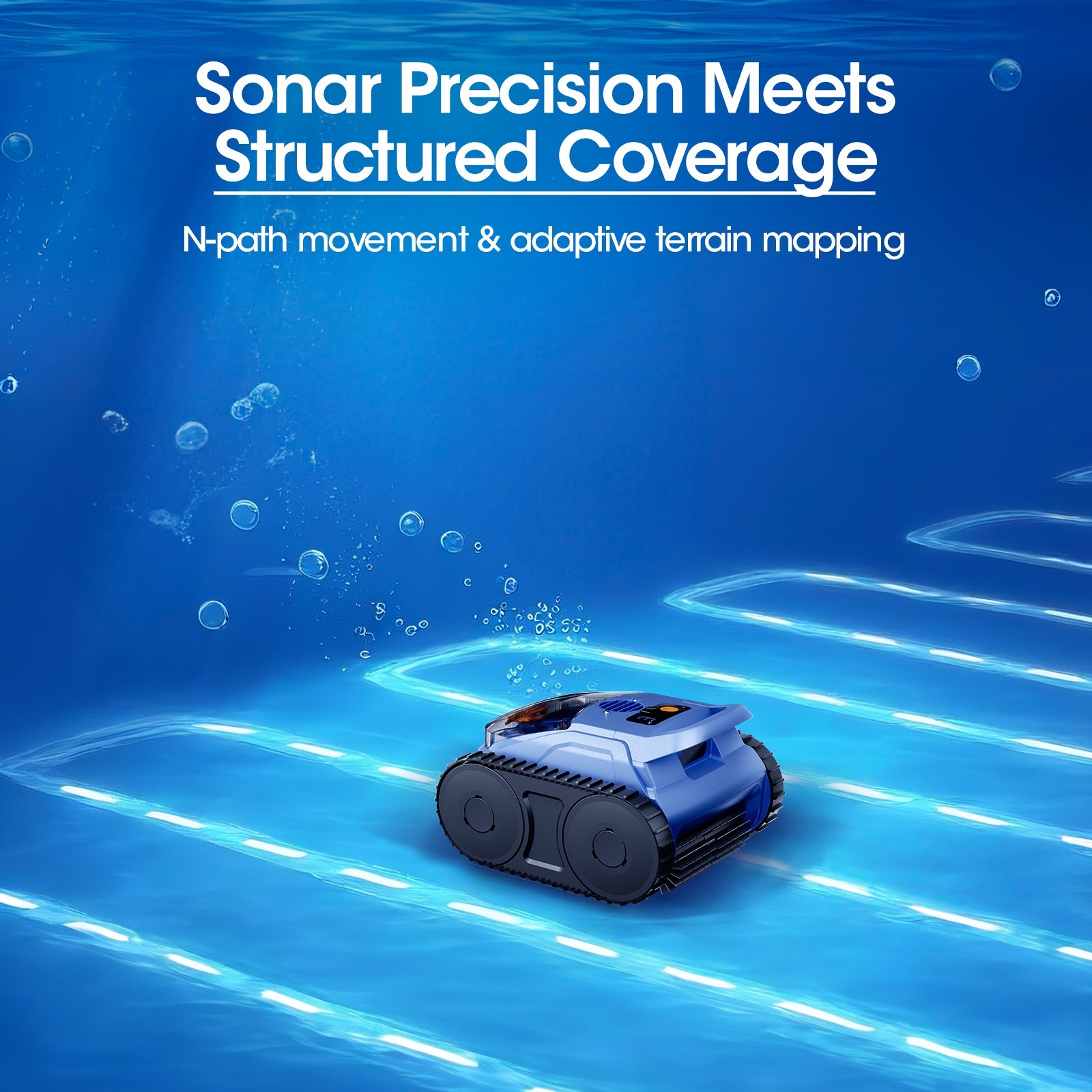 Seauto Cordless Robotic Pool Vacuum Wall &Waterline Cleaning Pool Robot