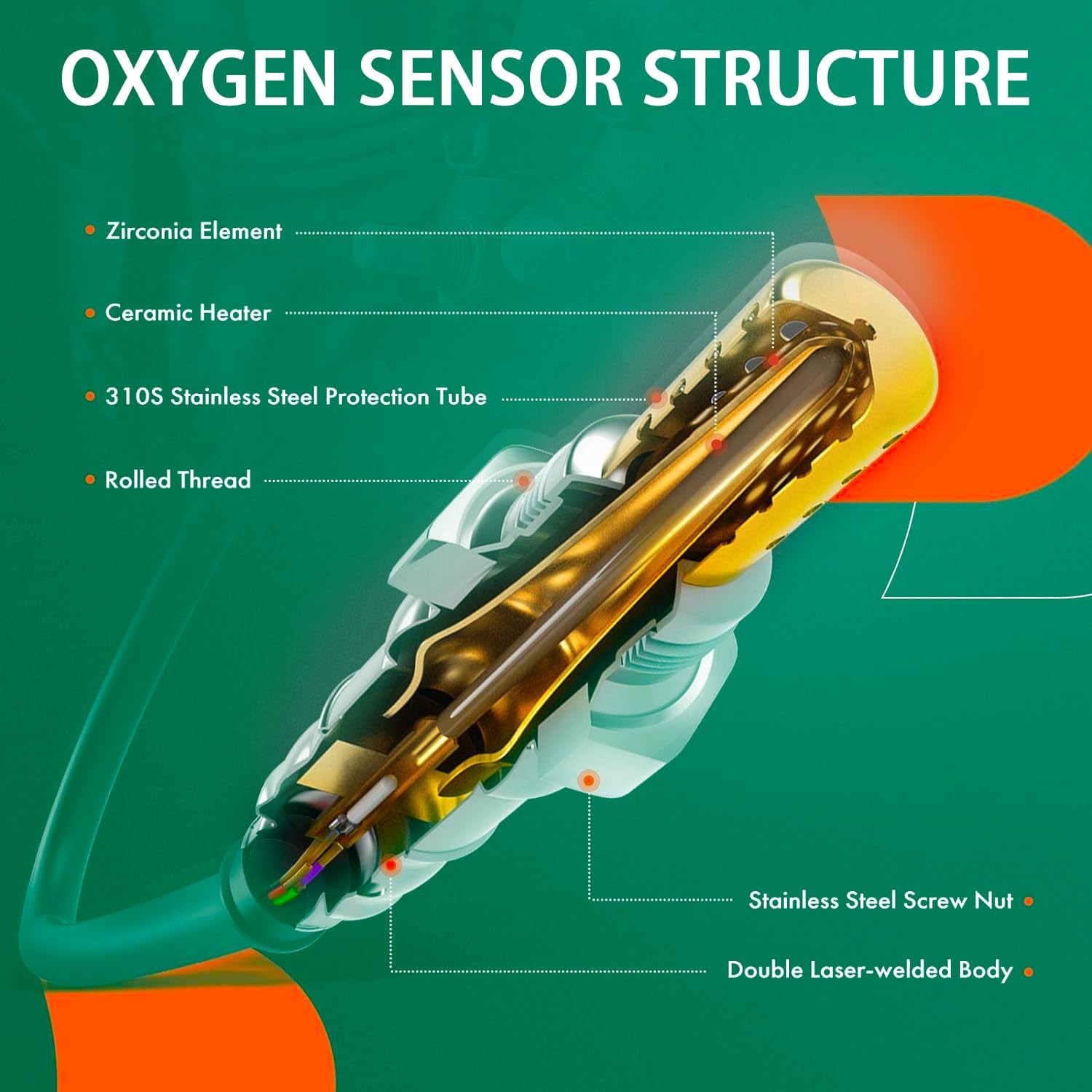 Polaris RZR 1000 570 Oxygen Sensor O2 Compatible ATV RZR 1000 XP