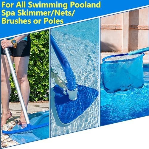12Pcs Pool Pole Clips-Stainless Steel Pool Attachment V-Clip-Universal Butterfly