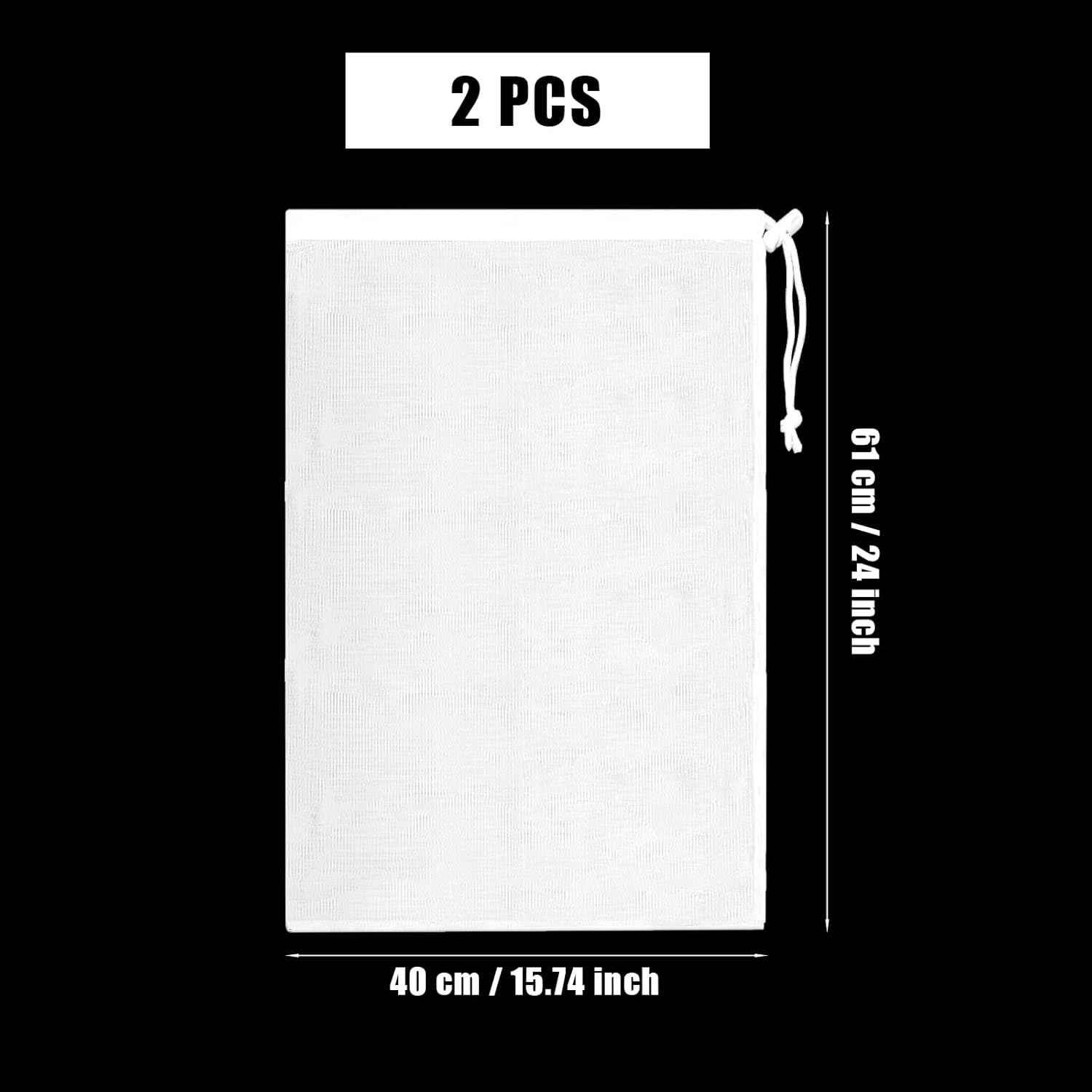 2pcs 16 x 24 Inch Pool Cleaning Bag, Fine Mesh Replacement Bag for Pool Vacuu…
