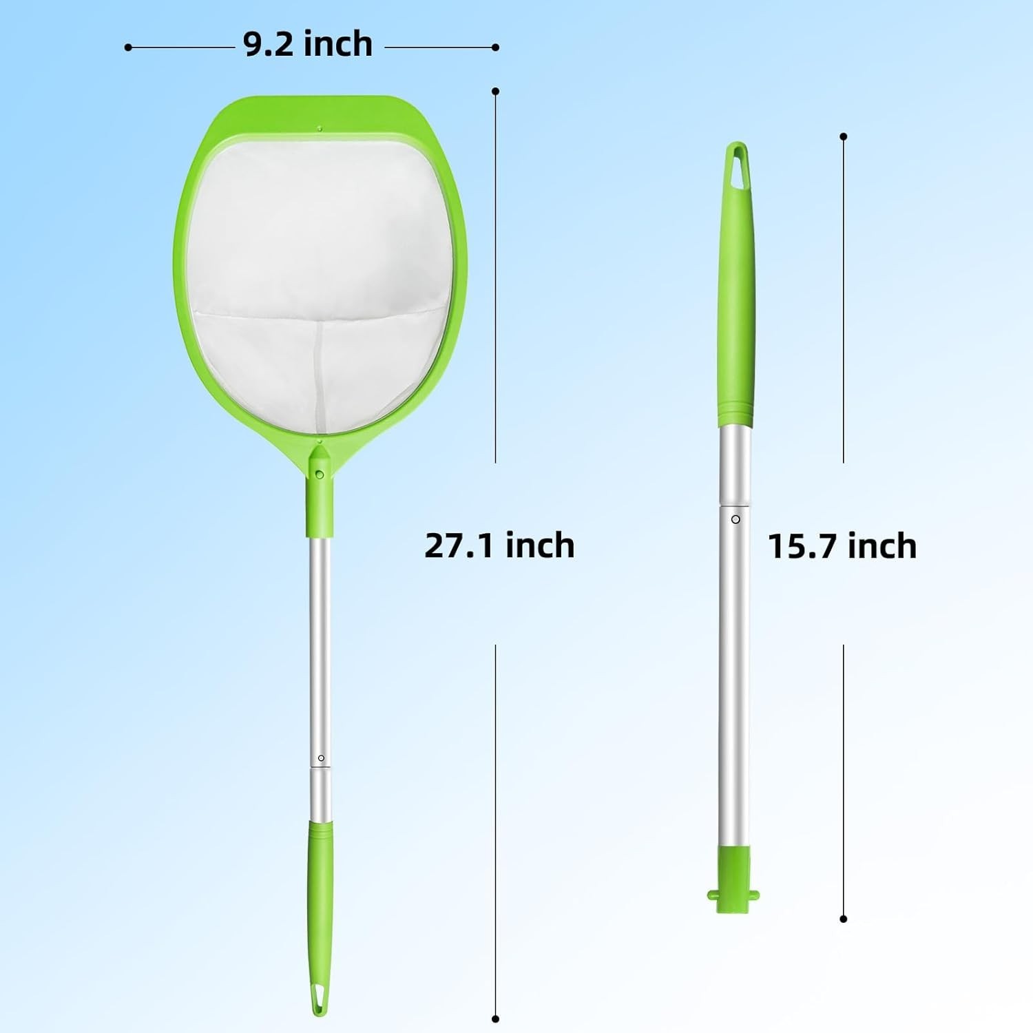 Hot Tub Skimmer Net with 26 inch Aluminum Handle Deep Fine Mesh Small Pool Cl…