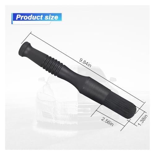Car Parts Washer Brush, Bullet Head Parts Cleaning Brush for Cleaning Car Black