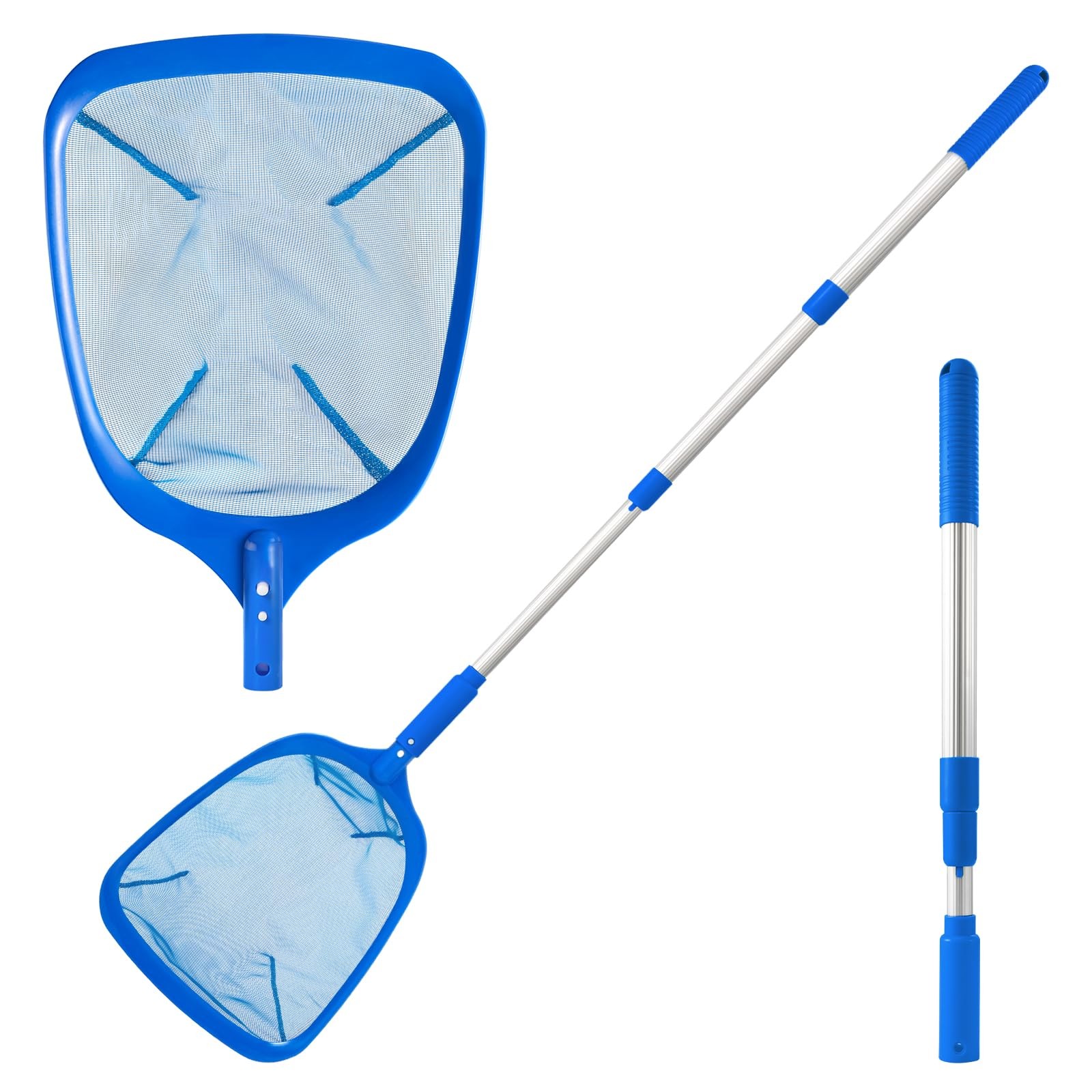 Pool Skimmer – Pool Net with 3 Section Pole, Pool Skimmer Net with Fine Mesh …