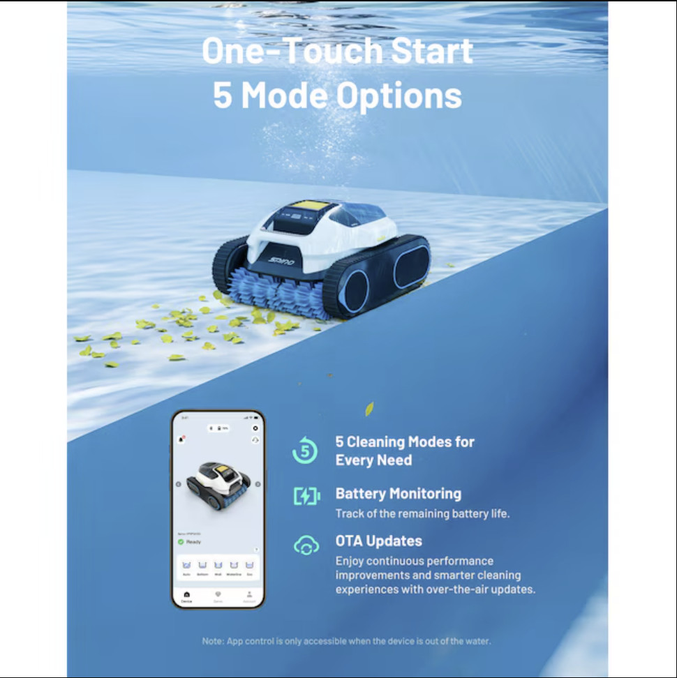 Mammotion SPINO E1 Smart Pool Vacuum For Saltwater Pools Free Shipping