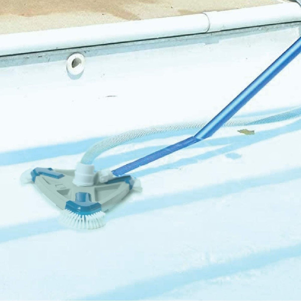 Triangle Pool Brush for Swimming Pools and Fish Ponds with Fastener System