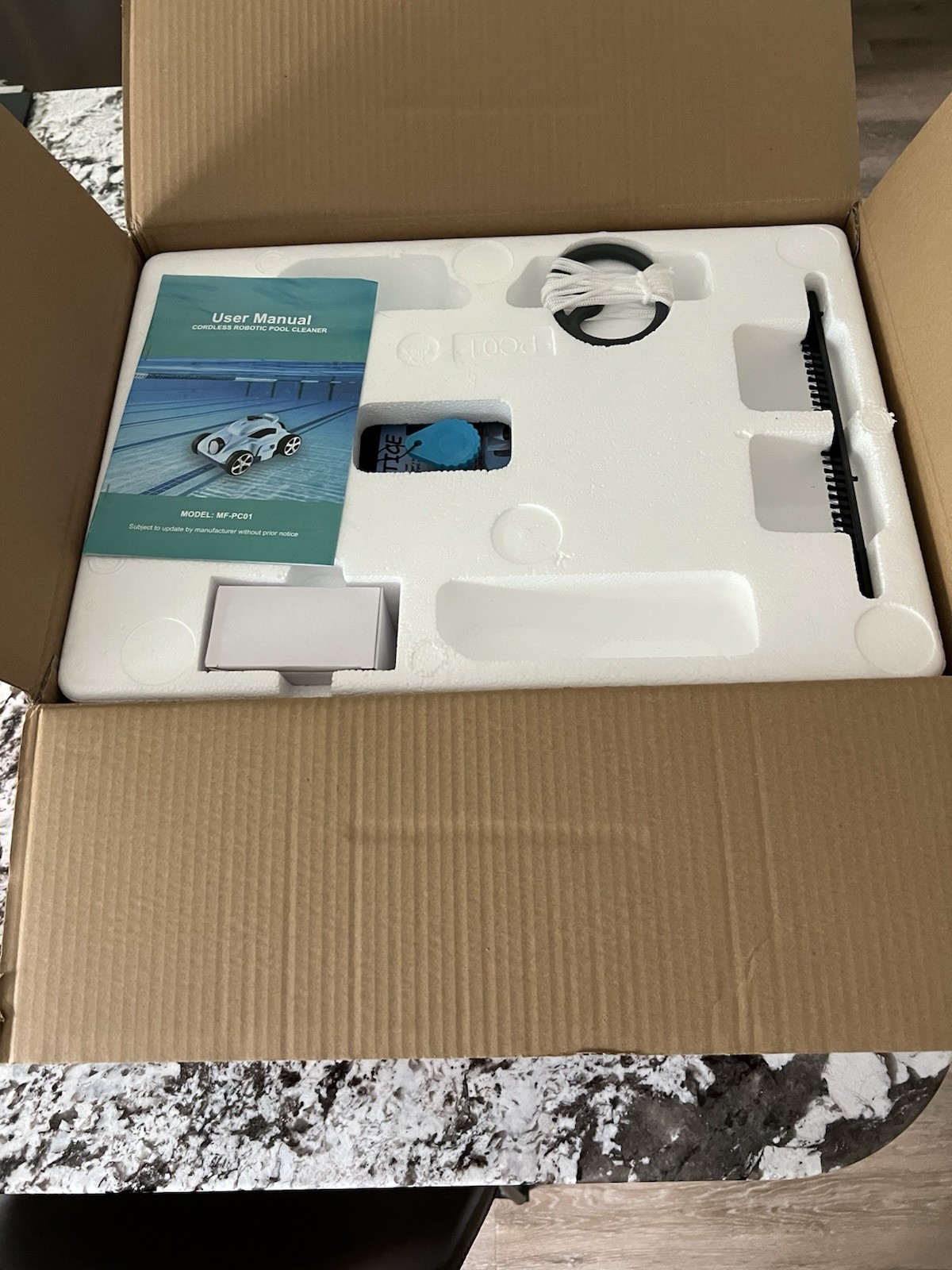 CORDLESS GREY ROBOTIC POOL CLEANER Meanfun MF-PC01 Grey NEW