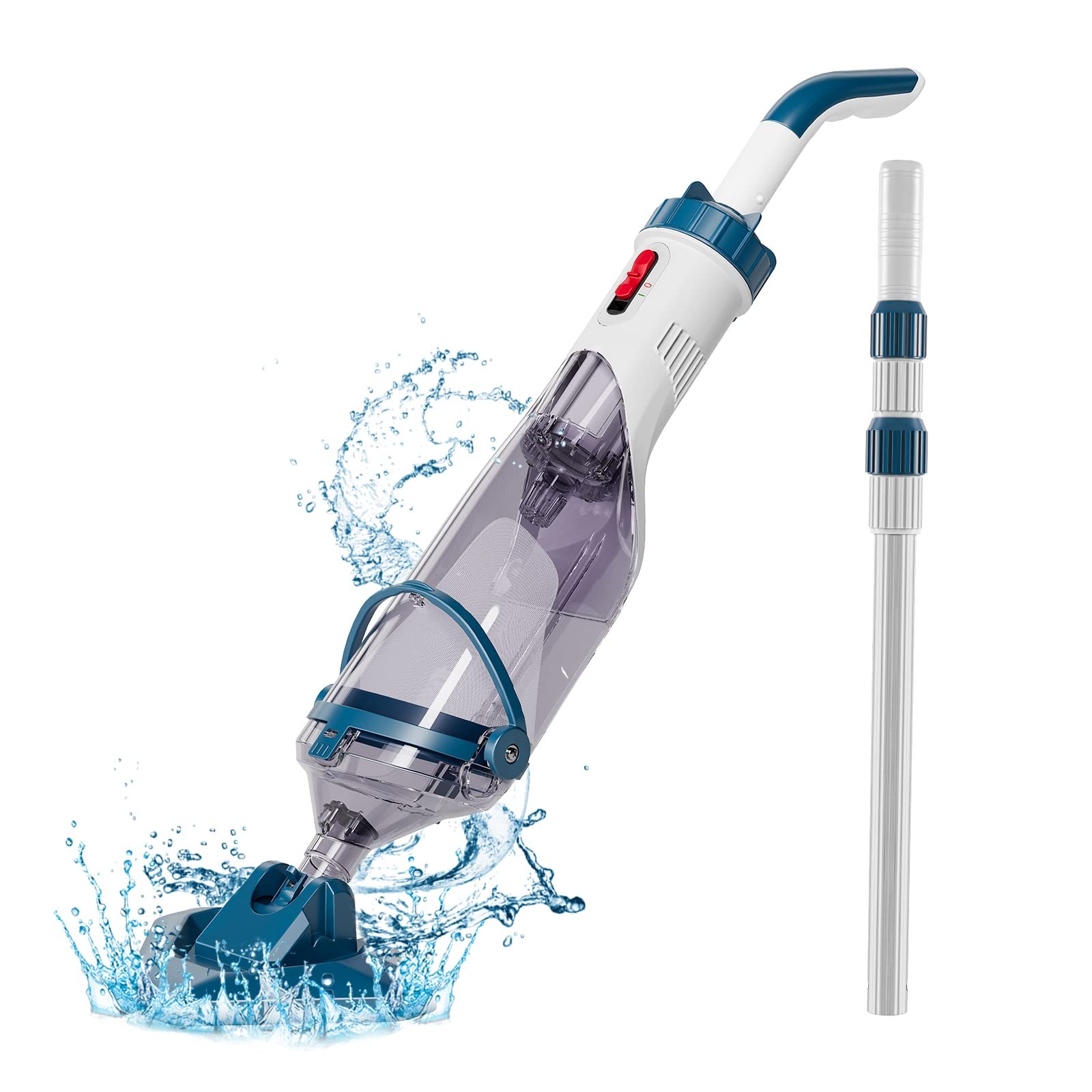 Pool Vacuum for Above Ground with a Telescopic Pole, Running time Blue