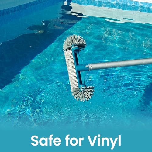 Plastic Pool Brushes 12.5&Prime; with Round Ends – 12&Prime;