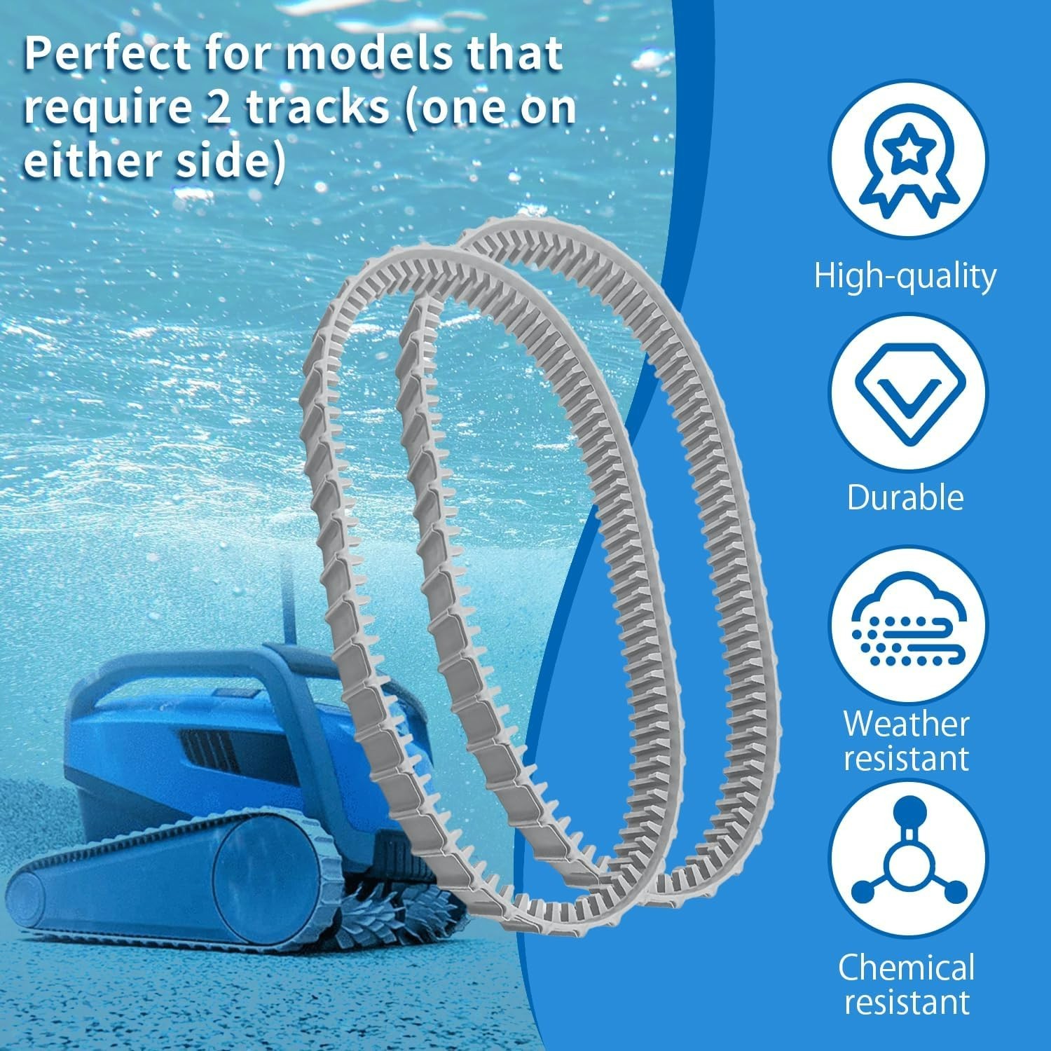 Durable 2-Pack Tracks for Maytronics Dolphin Pool Cleaners – Part 9983152-R2