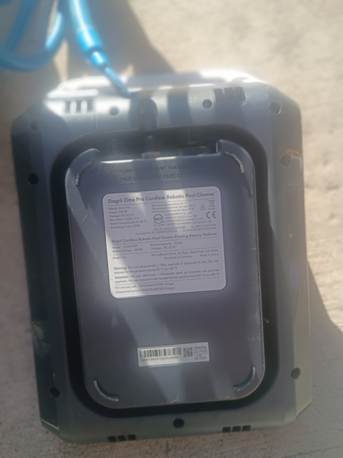 Degrii Zima Pro Cordless Robotic Pool Cleaner for Above/In-Ground Pools