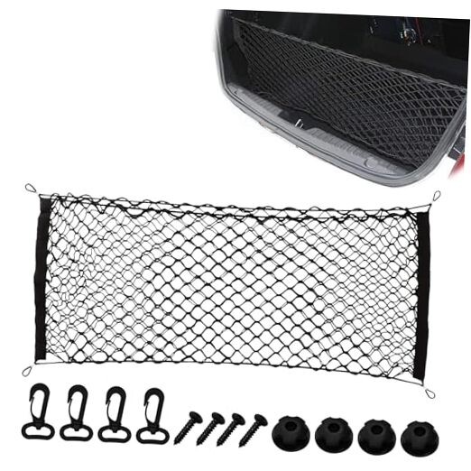 Car Cargo Nets Trunk Organizer, Adjustable Elastic Storage 35.4 x 15.7 Inch