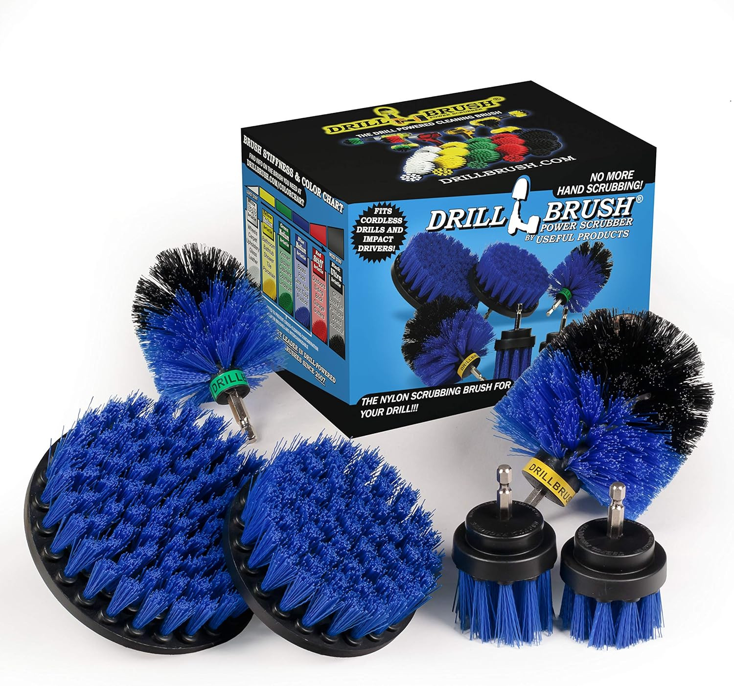 Pool Accessories – Cleaning Supplies – Drill Brush – 5 Piece Spin Brush Pool Cle