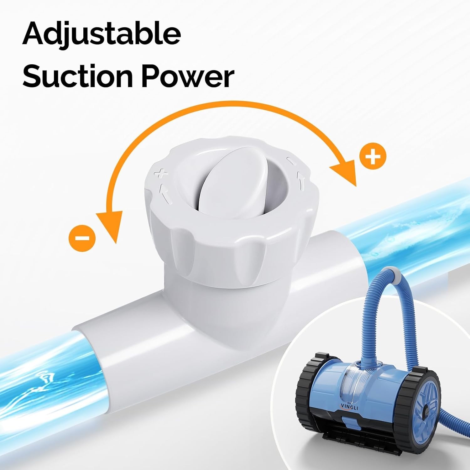 Automatic Pool Vacuum Cleaner Inground & Above-Ground Heavy-Duty 39ft Hose