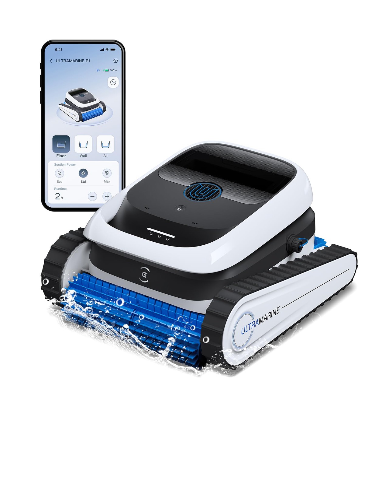 Ultramarine P1 Cordless Robotic Pool Vacuum for Inground & Above Ground Pools…