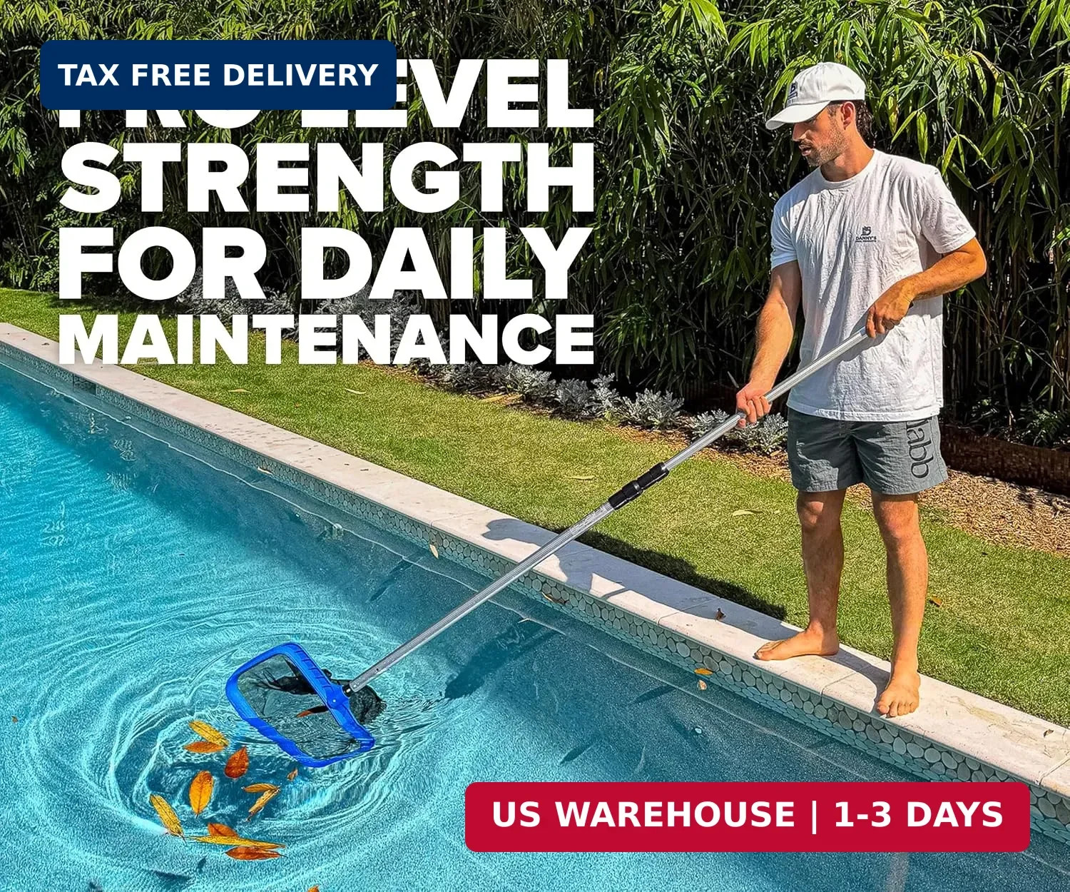 Swimming Pool Pole – 13 Feet Aluminum Telescopic Pool Pole for Cleaning // Teles