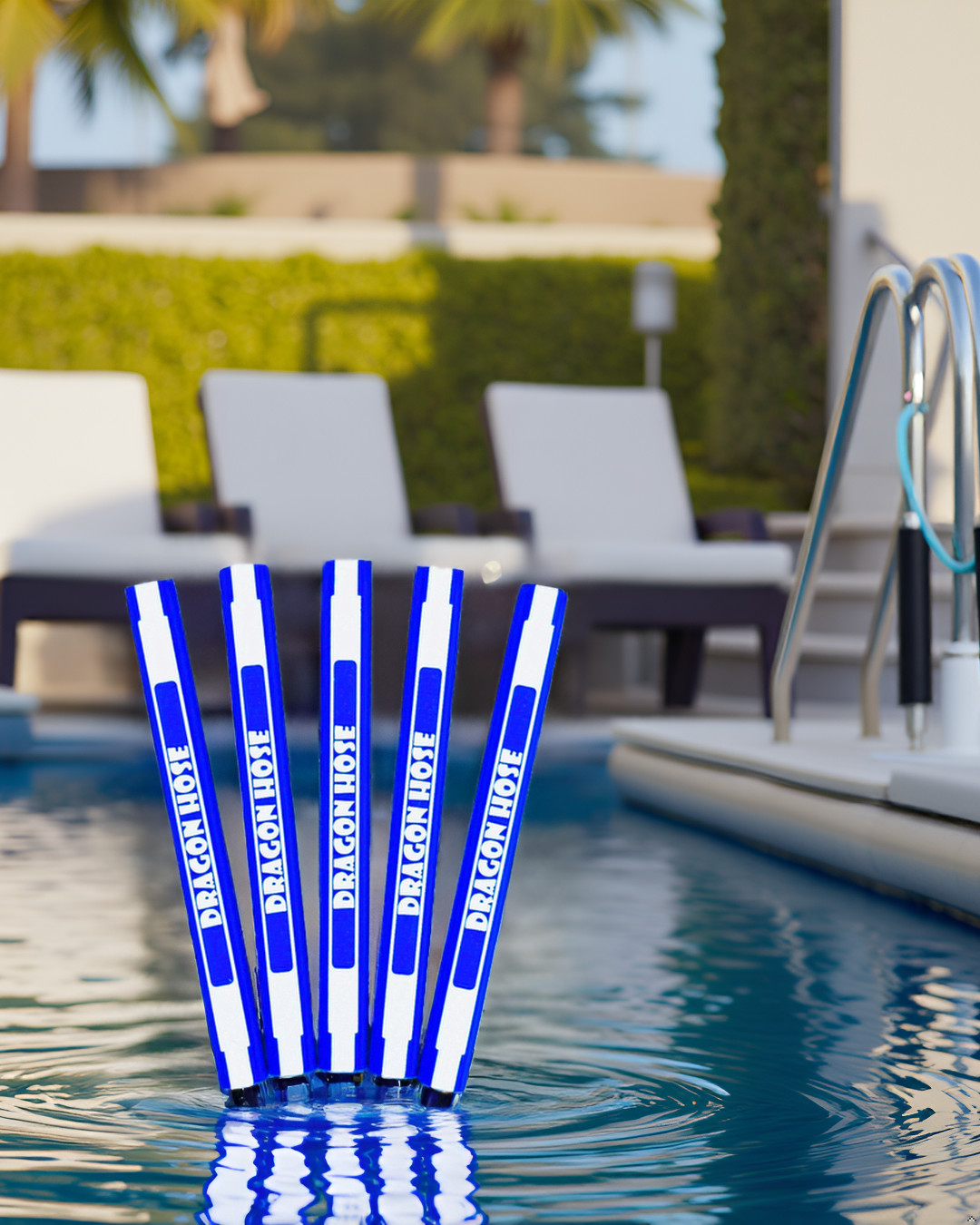Pool Cleaner Hose Anti-Tangle Snap-On Stabilizers for 0.75&Prime; OD (7PK- Ocean Blue)