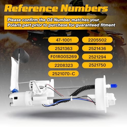 Fuel Pump Compatible with 2014 2015 2016 2017 2018 2019 Polaris RZR 47-1001