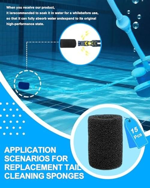 15 Pack Polaris Tail Scrubber, Pool Hose Scrubbers, Sweep Hose