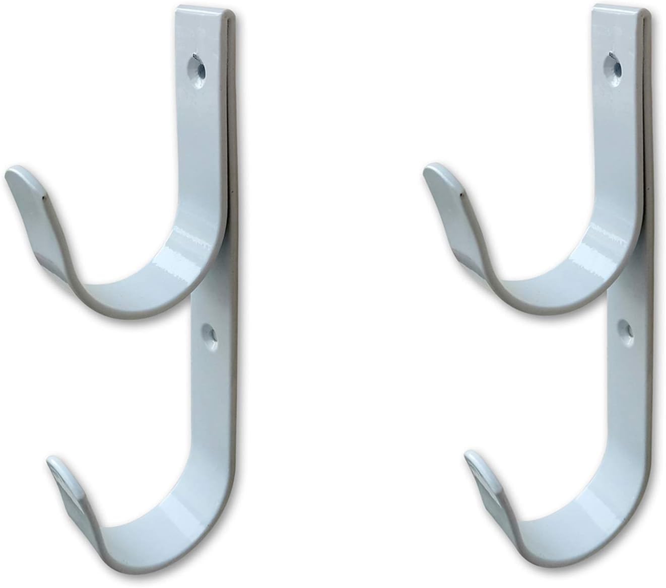 2 PCS Set Wide Pool Pole Hangers Heavy Duty Aluminium Holder Hooks with Screws