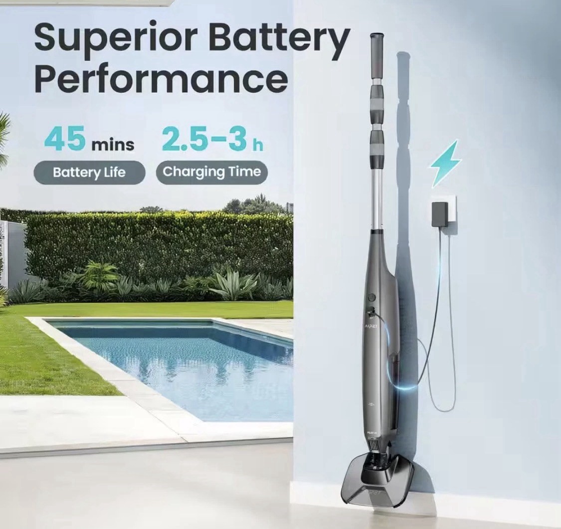 Pilot X1 Handheld Pool Vacuum for In/Above-Ground Pool Surface-Gray