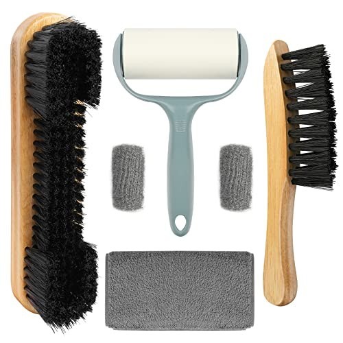 Billiard Pool Table Brush Set – 5 Piece Felt Cleaner, Wooden Brushes & Lint Roll