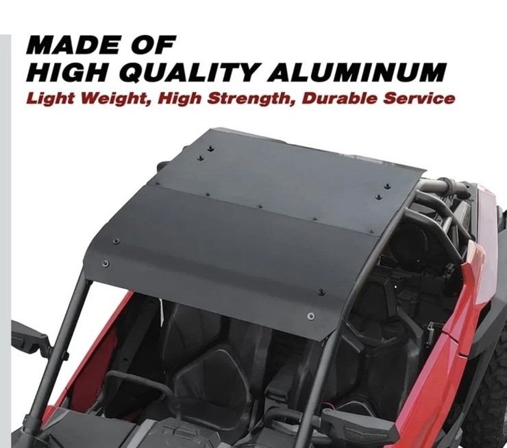 Aluminum Roof for Polaris RZR PRO XP, Heavy Duty Black for 2 Seater 2020-2025
