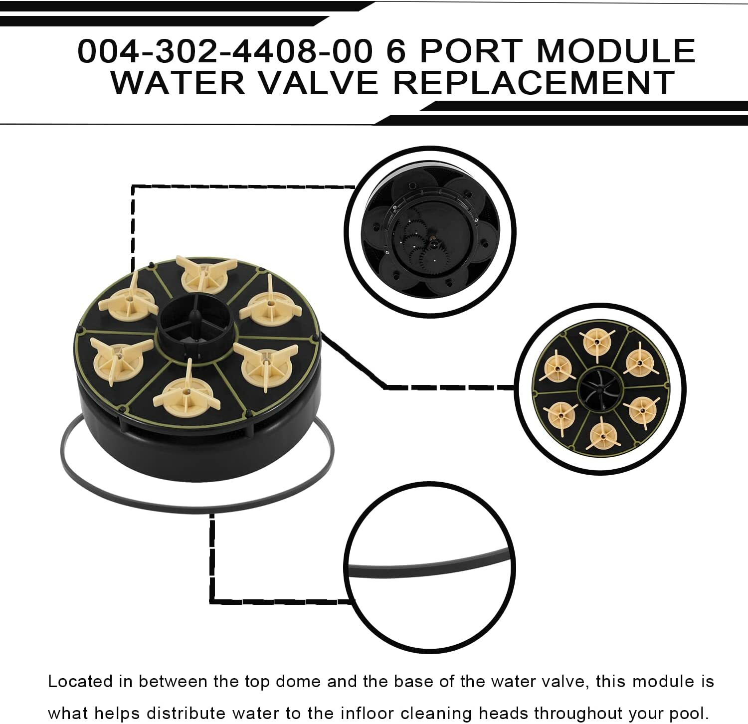 FOR Paramount In Floor Pool 6 Port Valve Module 004302440800 004-302-4408-00