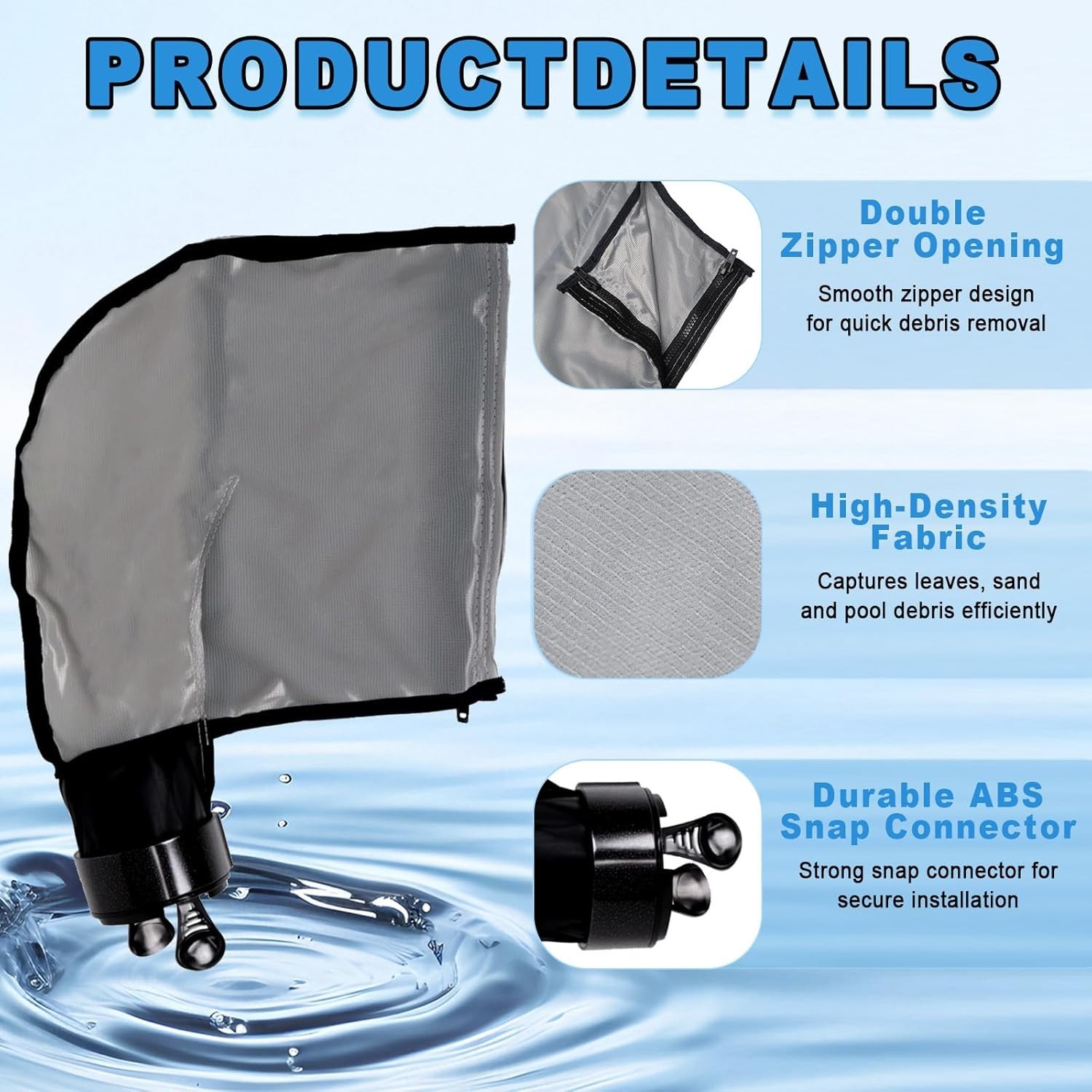 3900 Sport P39 Pool Cleaner Bag – 5L Capacity, Double Zipper for Polaris