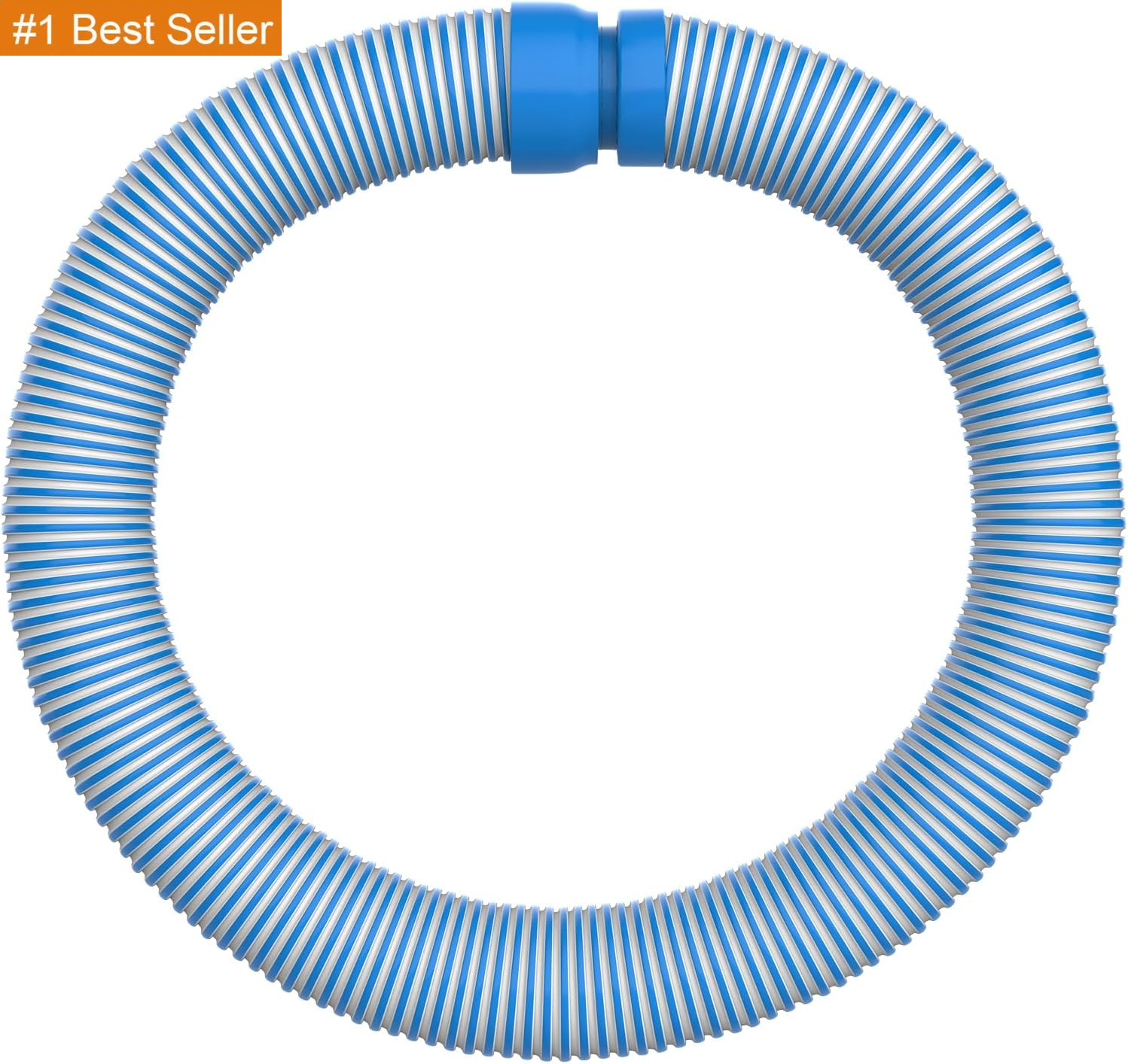 Pool Vacuum Hose 2-Pack, Spare & Replacement, 40&Prime; Flexible Spiral-Wound Hose wit