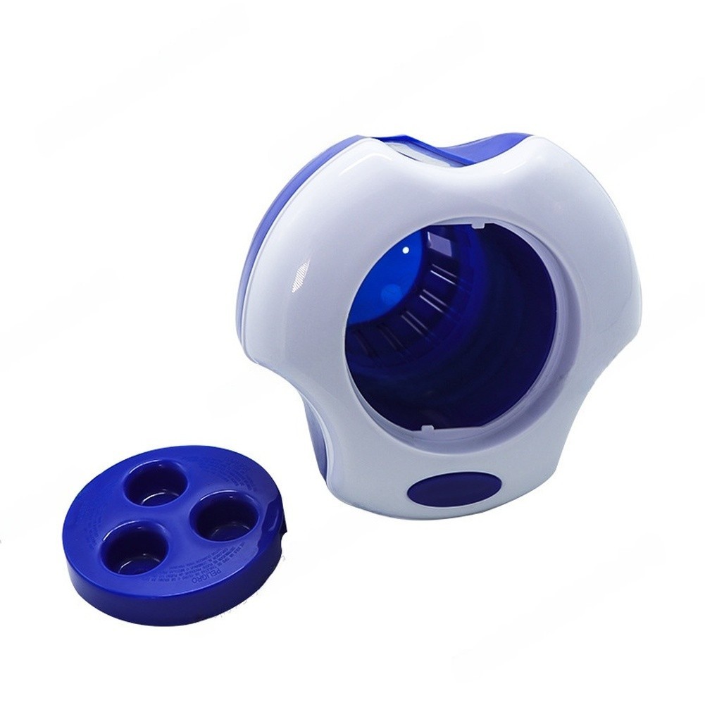 7 Inch Pool Floating Dispenser with UV Resistant PVC Thermometer and 3 Hole Lid