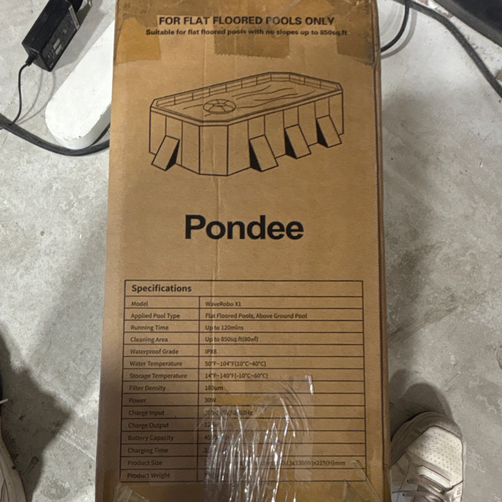 Pondee WaveRobo X1 Cordless Robotic Pool Cleaner, Powerful Suction, IPX8