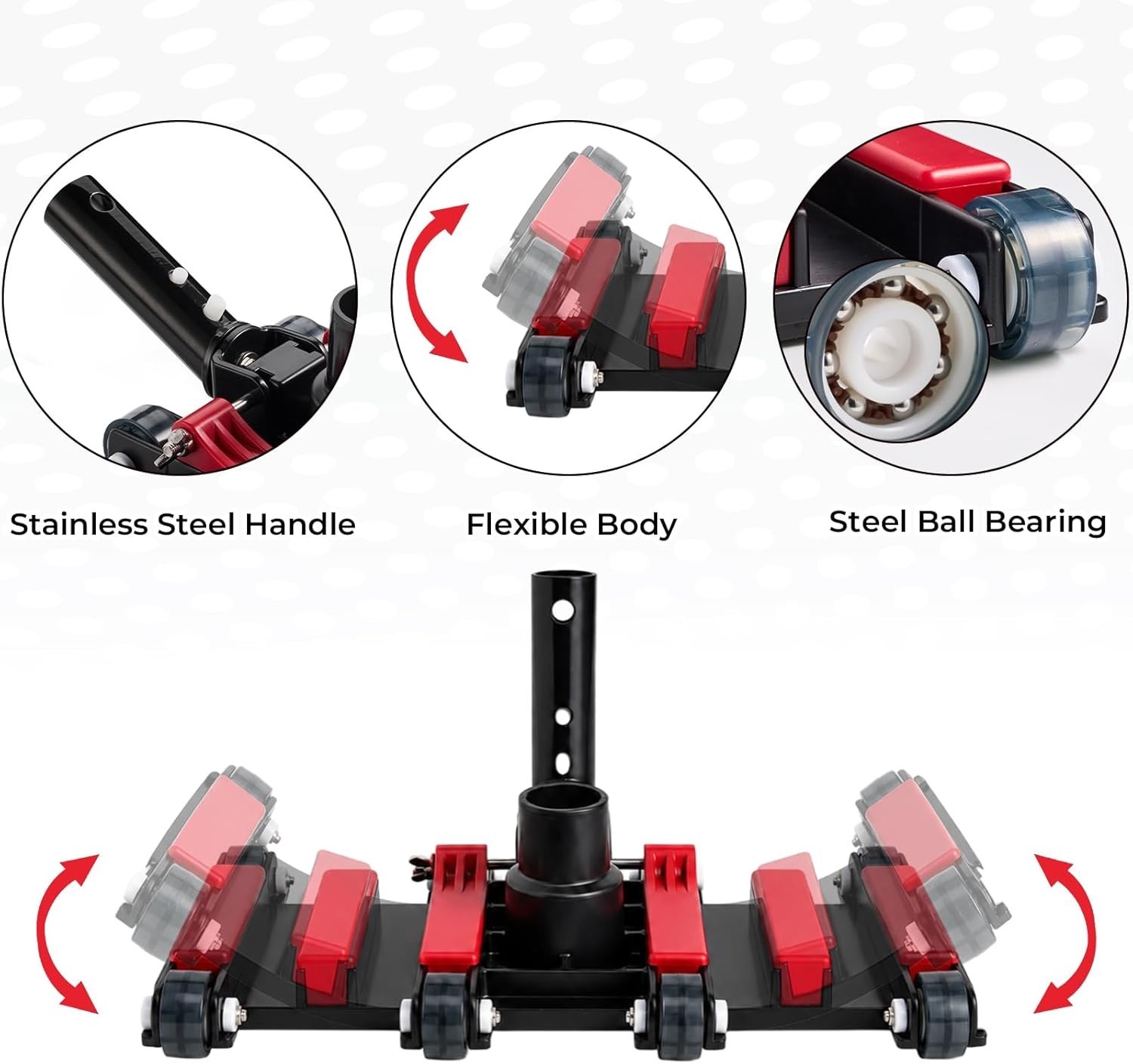 14-Inch Commercial Pool Vacuum Head with Wheels – Heavy-Duty Cleaning Power