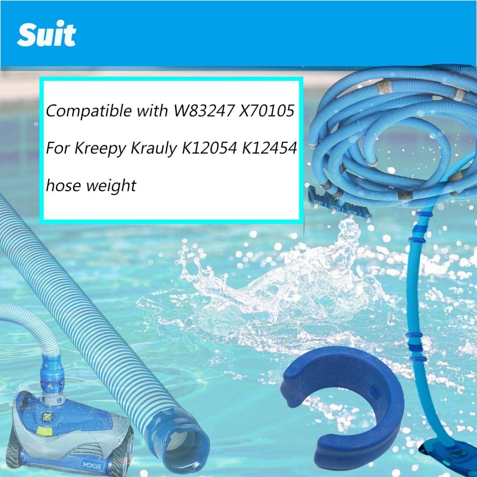Pool Cleaner Hose Weight For Pentair Kreepy Krauly K12054 K12454 Replace Parts