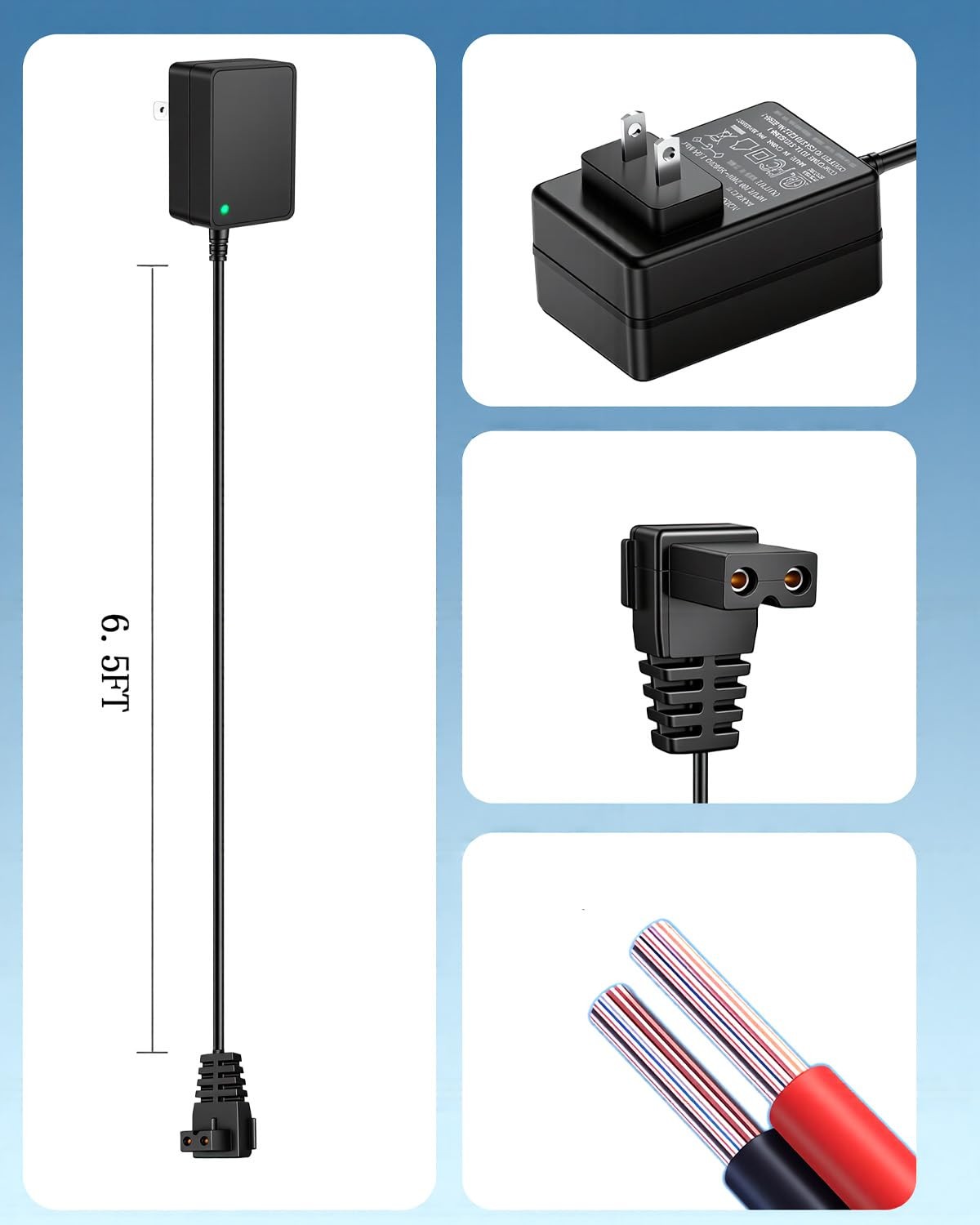 12.6V Charger for Aiper Seagull 600 1000 HJ1103J AIPURY 1000 AIPURY1000 Black