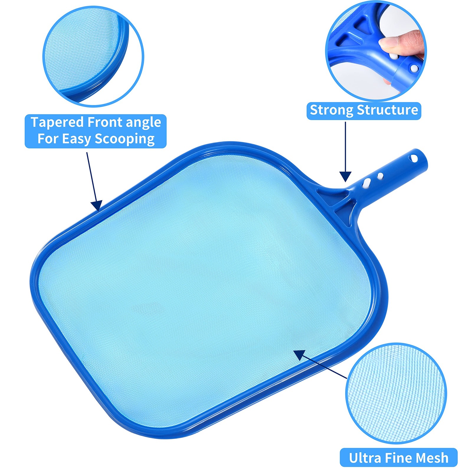 Lightweight Pool Skimmer Net For Easy Debris Cleaning In Pools And Spas