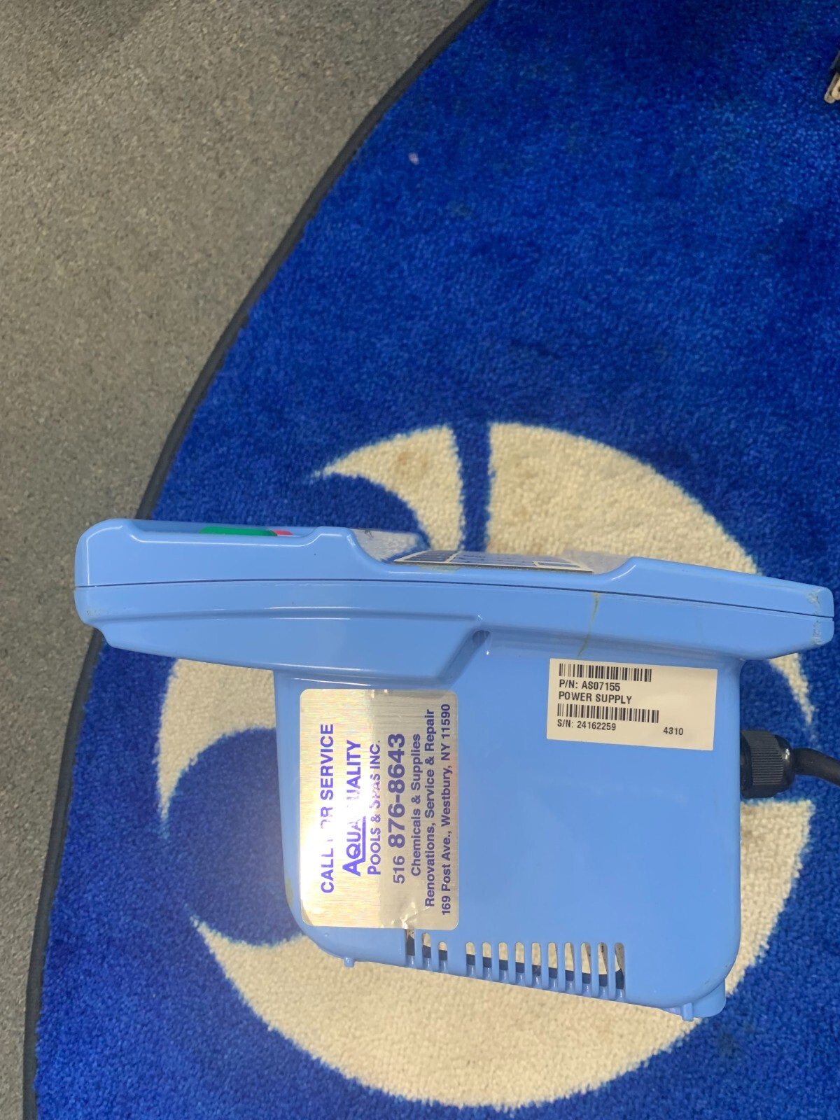 WATER TECH/BLUE DIAMOND/AQUATRON POWER SUPPLY P/N: AS07155,S/N 24162277 (USED)