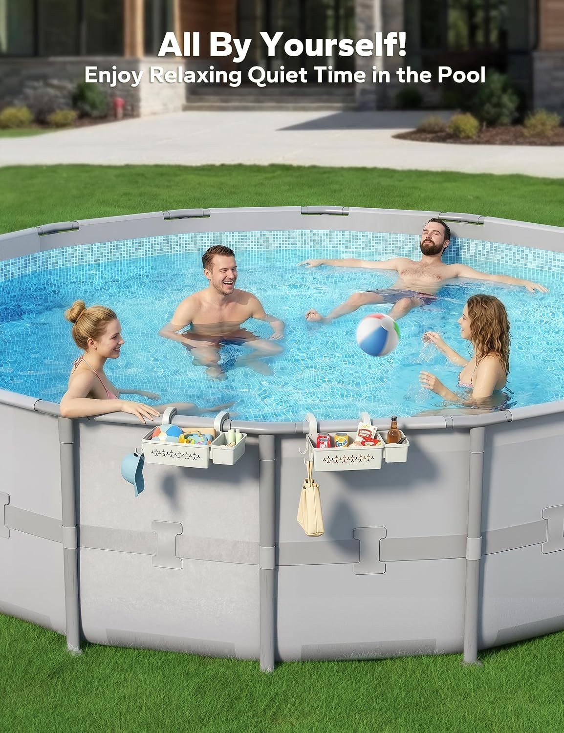[PATENTED] 2026 Upgrade 2 Sets Poolside Storage Basket Original Above Ground